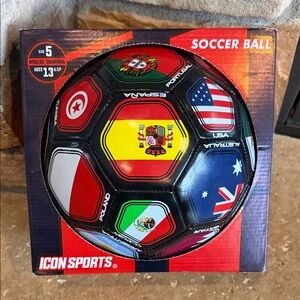 NEW - Multinational Soccer Ball Country Flags perfect for World Cup 2026 Fans